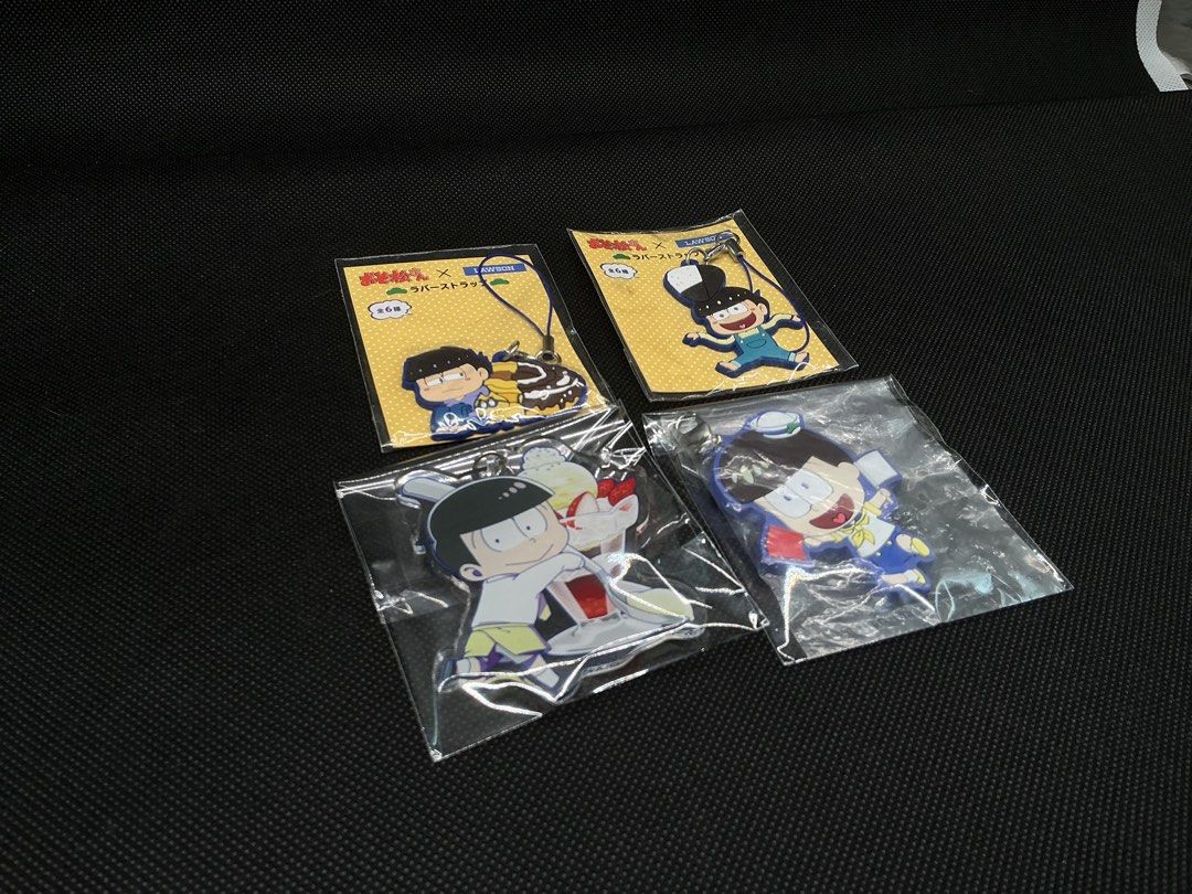 Osomatsu-san pins and keychains (take all) (Category: J-Wave Merchandise) located in General Mariano Alvarez. Submitted by chiniecomentan (Listing ID 1466762912, Image 3). Description: Ichimatsu and Jyushimatsu keychains and pins take all.