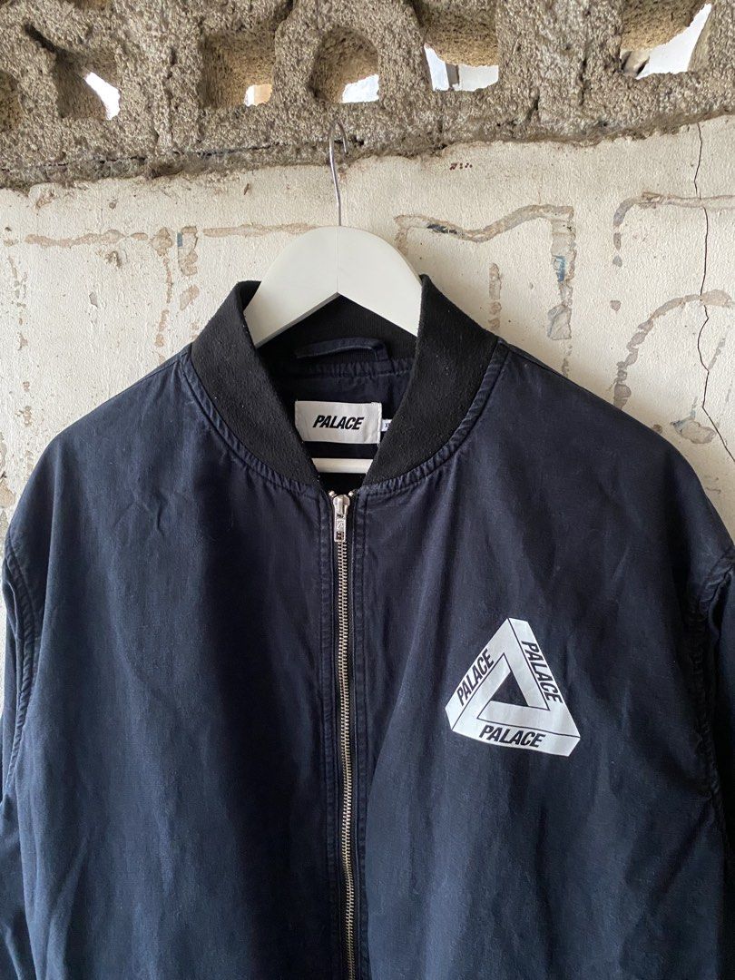 Palace - Ripstop Bomber (Category: Coats, Jackets and Outerwear) located in Puerto Princesa. Submitted by something___. (Listing ID 1466647118, Image 3). Description: Palace - Ripstop Bomber Tagged Size: XL Dimensions Length: 29 Width: 23.6 Condition: Excellent Color rate: 9 Flaws: Signs of usage.