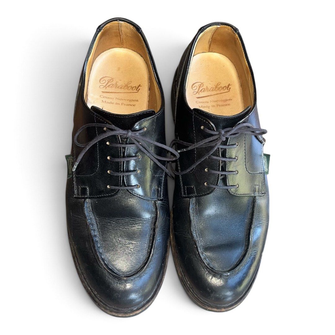 Paraboot Chambord (Category: Dress Shoes) located in Binan City. Submitted by ronsanchez (Listing ID 1466576427, Image 1). Description: Paraboot Chambord minimal sign of wear with minimal heel drag. Excellent condition. The Chambord Shoes from Paraboot has the unique touch of having 45 plate stitching, and due to its shape is suitable for the thinnest feet. Featuring 5 eyelets, a leather lining, a natural rubber sole and is genuinely Norwegian se