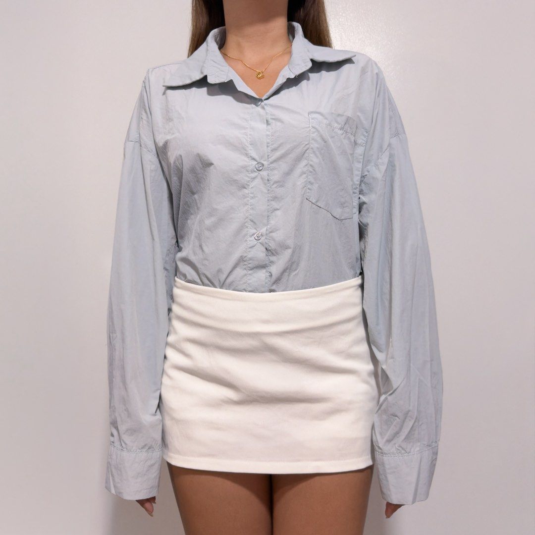 pastel blue button down (Category: Longsleeves) located in Cebu City. Submitted by cuteoncue (Listing ID 1466754284, Image 1). Description: large-xxl.