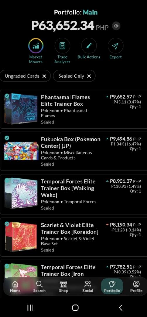 Personal Collection (Category: Raw Singles) located in Manila. Submitted by lugiatyphlosion01 (Listing ID 1466709623, Image 1). Description: PM for anything specific.
