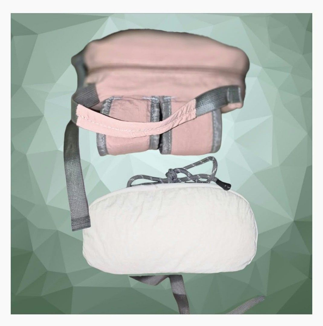 Pink and White Casual Backpack with Bungee Cords (Category: Backpacks) located in Paranaque City. Submitted by calm_youngstore7 (Listing ID 1466724013, Image 3). Description: - Color: Pink and white with grey straps - Size: XL (brand new with original tag attached) - Storage: Main zippered compartment, side zipper pockets, and side slip pockets - Features: Adjustable bungee cord lacing system on the front, padded shoulder straps, and top grab han