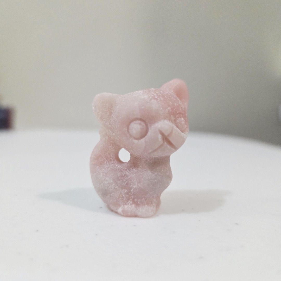 Pink Opal Cat Carving (Category: Vintage Collectibles) located in Pasig City. Submitted by ccsakura4 (Listing ID 1466672243, Image 1). Description: Pink Opal Cat Carving 🐈 Approx. 3cm Energies: love ☆ emotional healing ☆ inner peace.