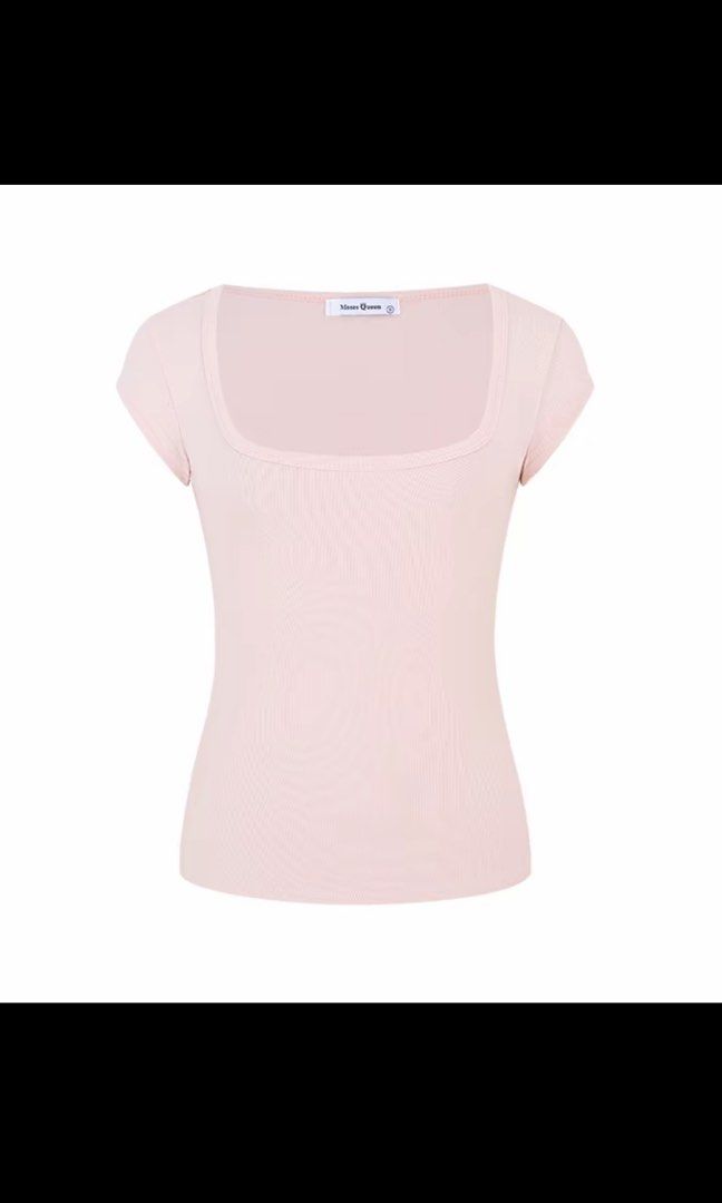 Pink square neck short sleeved top (Category: Shirts) located in Rizal. Submitted by macyspreloved (Listing ID 1466594463, Image 2). Description: - form-fitting everyday basic with a low square neckline and short cap sleeves - lightweight cotton blend - worn once for a quick try-on (practically brand new, clean, and ready to wear) - rfs: would like a smaller size *STRICTLY PAYO !! (pay as you order) via gcash/maribank *delivery: lalamove (or j&t 