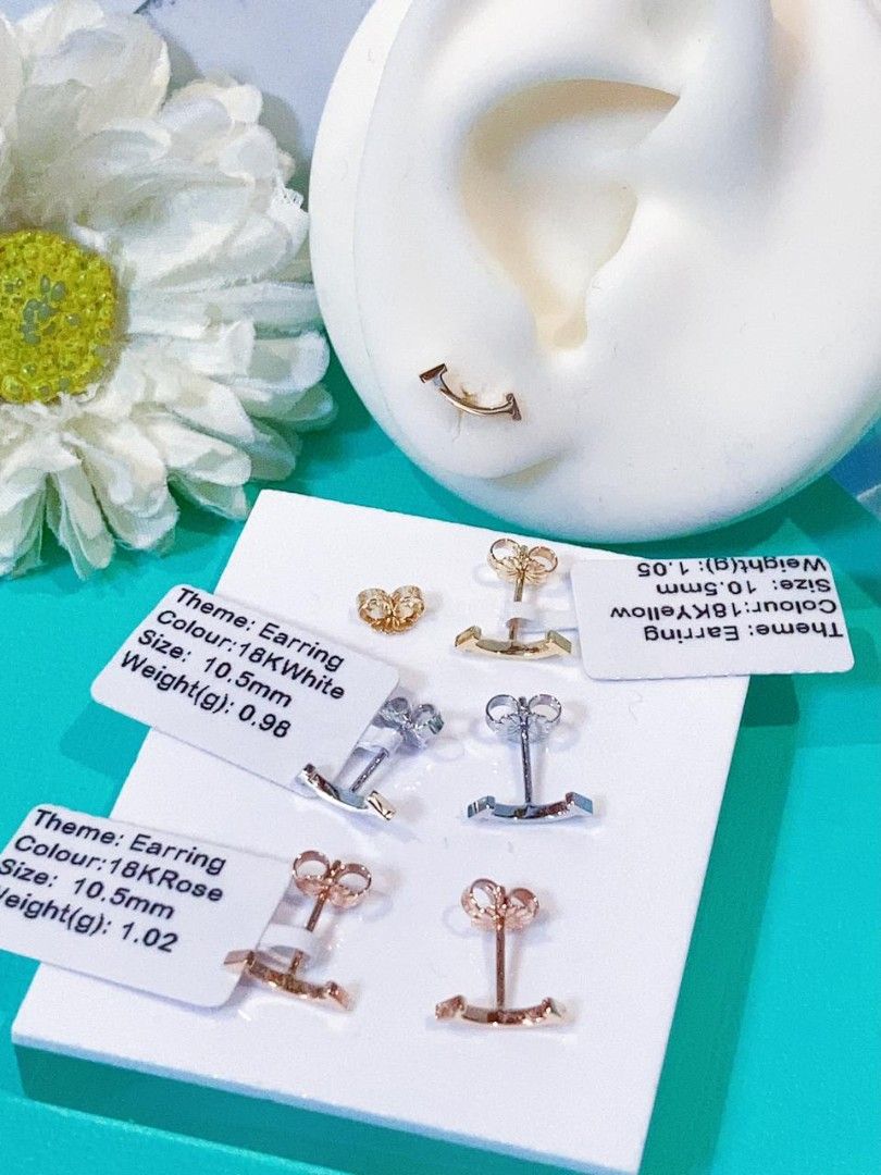 plain smiley earring 18k gold hksetting (Category: Earrings) located in Manila. Submitted by primejewelry (Listing ID 1466673674, Image 3). Description: .