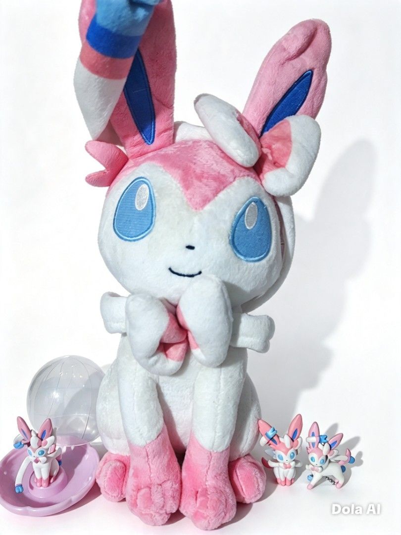 Pokemon Sylveon Figures/Plushy and Keychain Set (Category: Figurines & Statues) located in San Jose del Monte. Submitted by toys.merch.electronic (Listing ID 1466106689, Image 1). Description: mop gcash mod flash/jnt loc sjdm bulacan.