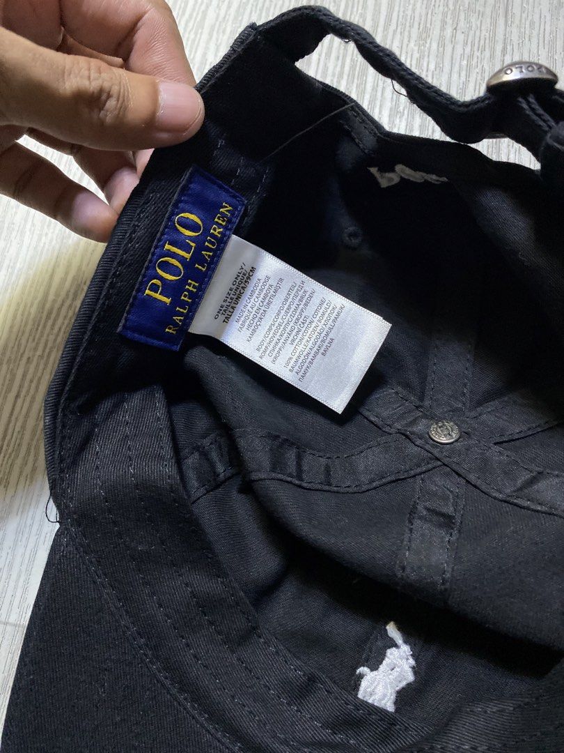 Polo Ralph Lauren Black Cap (Category: Caps & Hats) located in Pasig City. Submitted by terrencec34805 (Listing ID 1466740679, Image 3). Description: Black Polo Ralph Lauren Excellent condition as new Size:One size fits all .