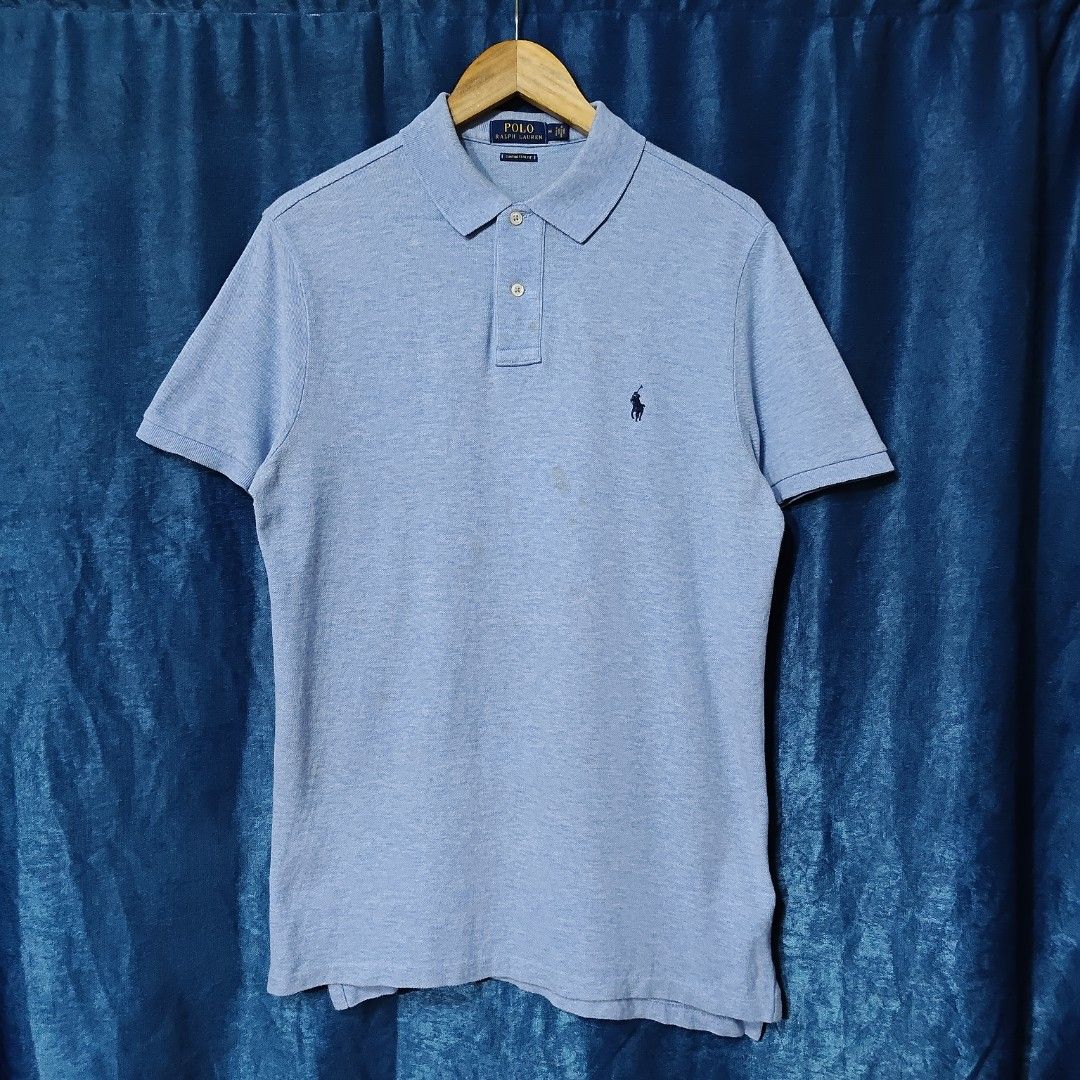 POLO RALPH LAUREN ISLE HEATHER (Category: Tshirts & Polo Shirts ) located in Makati City. Submitted by upcycled.closeth (Listing ID 1466592473, Image 1). Description: - Authentic Polo Ralph Lauren product - Skyblue Heather, short-sleeved - Size: Medium (men's) - Like new - Authentic - flaws: no flaws - Excellent condition - Need wash, fresh from bale - Features design of Polo Ralph Lauren basic logo - Material: 100% cotton !!STILL NEGOTIABLE!!.