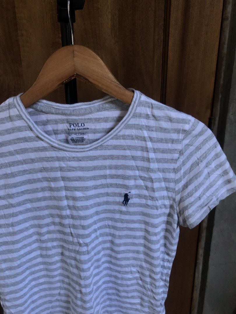Polo Ralph Lauren Shirt (Category: Shirts) located in Manila. Submitted by bajinboo (Listing ID 1466578172, Image 2). Description: Polo Ralph Lauren Shirt Stripe Womens Good asnew 10/10 Size Small 17/25 Dimes No issue J&T Express .