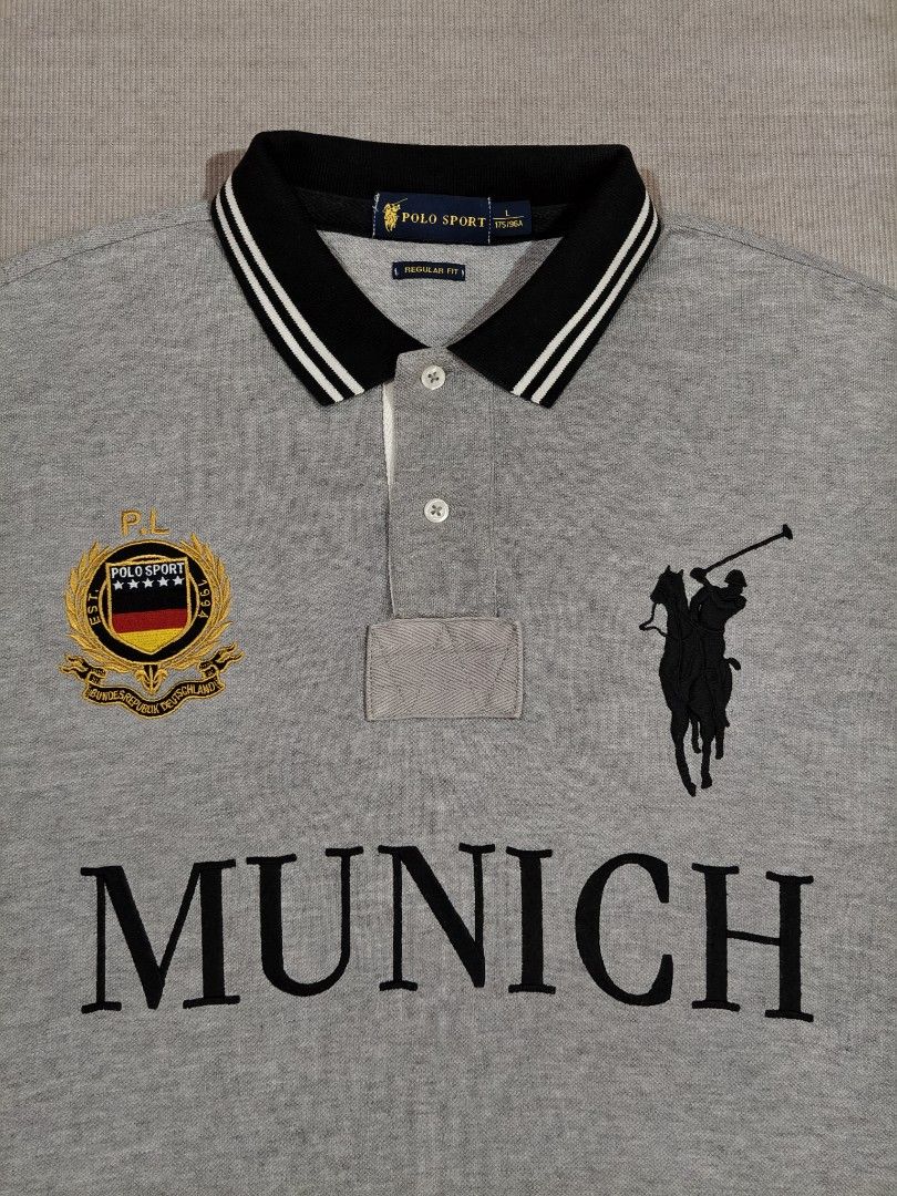 POLO SPORT MUNICH (Category: Tshirts & Polo Shirts ) located in Baliuag. Submitted by vk_thrift01 (Listing ID 1466735074, Image 2). Description: POLO SPORT MUNICH DIMENSION: 21.5X29.5 FRONT 31 BACK CONDITION: GOOD CONDITION COLOR RATE: 9.5/10 ISSUE: SIGN OF USAGE ON COLLAR AND 1 SMALL PINHOLE TABI NG PONY (BOTH BARELY VISIBLE WHEN WORN) PRICE: 650 OR MAKE AN OFFER NOTE: ‼️‼️‼️ 📌ALL ITEMS ARE THRIFTED NOT BRANDNEW SO KINDLY MANAGE YOUR EXPECTATIO