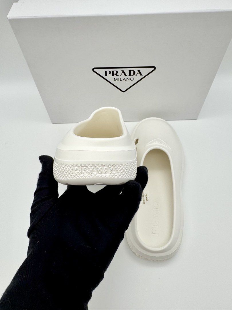 PRAD@ MELLOW RUBBER MULES SHOES CLOGS like CROCS (Category: Flats & Sandals) located in Calauan. Submitted by giftbags (Listing ID 1466763482, Image 3). Description: ❗️PLEASE READ CAREFULLY ❗️ PRADA MELLOW RUBBER MULES SIZE 36 Runs Big and wide 24.5 cm pls refer to pic STILL AVAILABLE/ONHAND? Yes. Item not marked as sold means available… 📌NO COD 📌NO LALAMOVE/GRAB 📌NO WHEN WORN 📌ITEMS ARE FOR SHIPPING ONLY - CUT OFF 12nn 📌ALL SALES ARE FINAL 