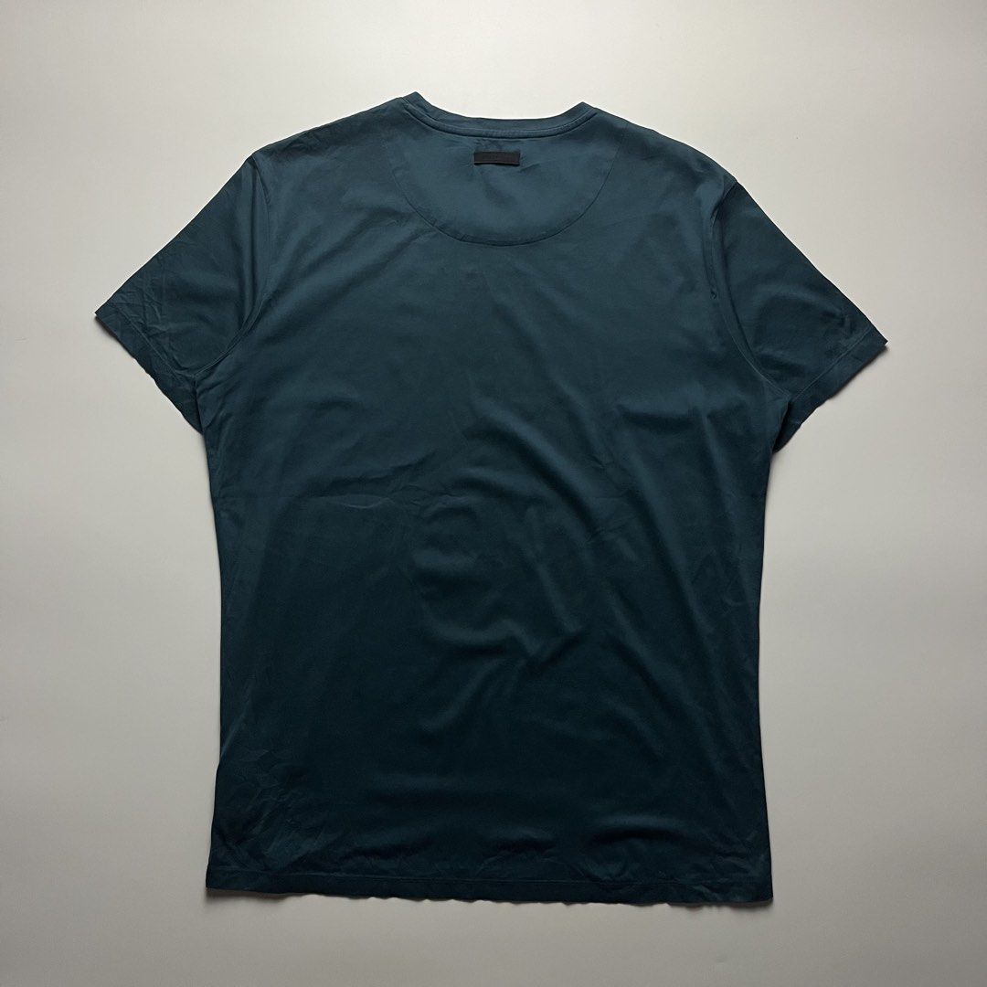 Prada Linea Rossa Tshirt (Category: Luxury Apparel) located in Manila. Submitted by streetsavvy (Listing ID 1466650826, Image 2). Description: Prada Linea Rossa Tshirt Size: XL Width: 22.5” Length: 30” Shoulder: 18.5” Sleeve Length: 8.5” Hem: 21.5” Measured in Inches Condition: Good condition with signs of wear Flaw: 1 Pinhole.
