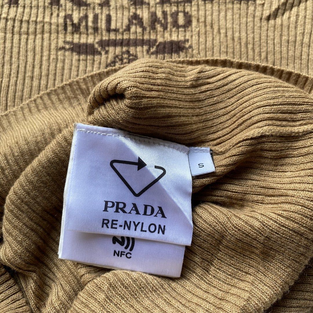 Prada Milano script Knitted Brown Tops (Category: Others Tops) located in Davao. Submitted by bangers01 (Listing ID 1466661942, Image 3). Description: .