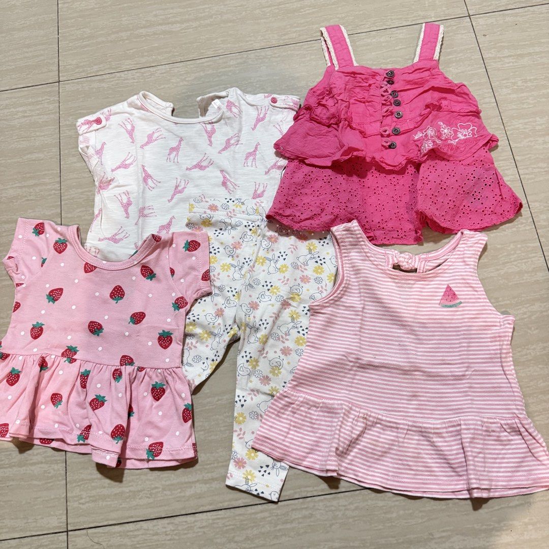 Preloved Baby Girl Clothes Bundle (Category: Babies & Kids Fashion) located in Antipolo. Submitted by shop__dnce (Listing ID 1466657388, Image 2). Description: Preloved baby girl’s clothes Mixed sizes with min flaws/signs of usage Bundle (6pcs) for only 250 Selling as a complete set only.