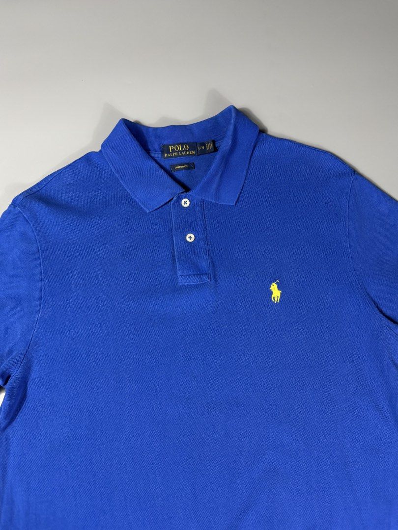 PRL Small Pony Polo Blue (Category: Tshirts & Polo Shirts ) located in Manila. Submitted by whowearsstreetwear (Listing ID 1466737029, Image 3). Description: PRL Small Pony Polo Blue Gold Tag (Authentic) - Size: Large on tag (measurements in inches) W - 21 L - 29-30 Condition: Very Good Flaw/s: minor sign of usage + shipping fee Location: Manila (Near UST).
