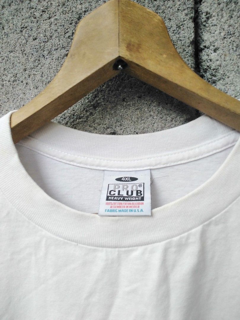 Pro club (Category: Tshirts & Polo Shirts ) located in General Santos City (Dadiangas). Submitted by evolveorrepeat (Listing ID 1466673615, Image 2). Description: Pro club heavyweight short sleeve plain tee size 4xl on tag Pit to pit 29.5 L" 35 Issue: minor yellowish,dirt stain Needwash Dm to purchase!.