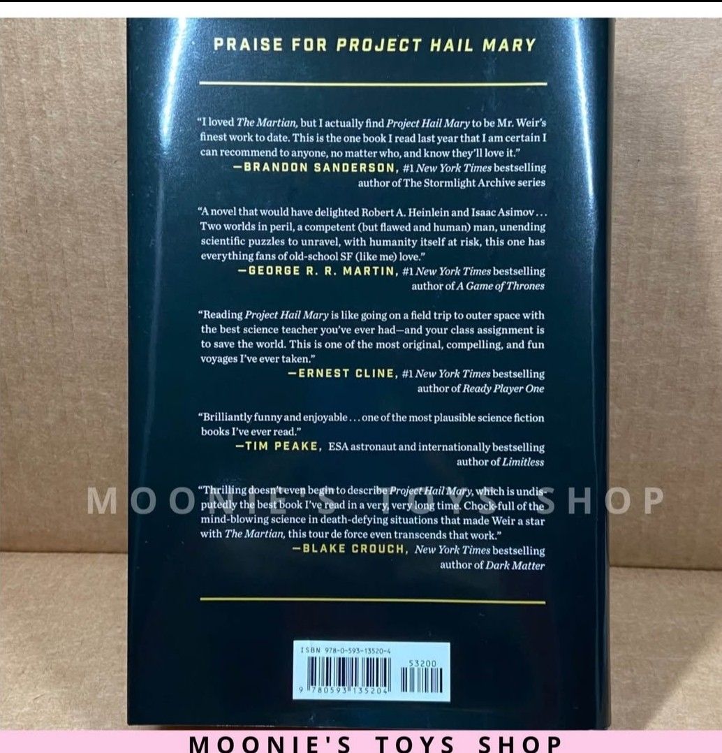 Project hail mary hardbound new (Category: Storybooks) located in Manila. Submitted by andy.andy23 (Listing ID 1466630168, Image 3). Description: Price: 1900 last price. MOP:GCash Courier: Lalamove (same day delivery) Location: alabang 6.Shipping at buyer's expense..