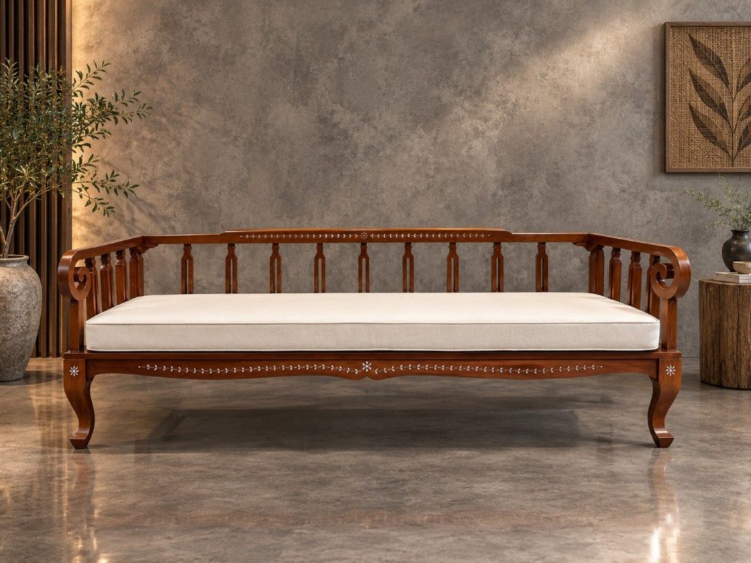 Ps1. SOFA BENCH W/ CUSHION (Category: Sofas) located in Manila. Submitted by abachejohn85405 (Listing ID 1466770570, Image 3). Description: BEAUTIFUL SOFA BENCH W/ CUSHION * Vintage * Newly Refurbished * Ready to use * Solid Narra Dimension: H-26.8 L-76 W-27.5 SH-12 All in inches.