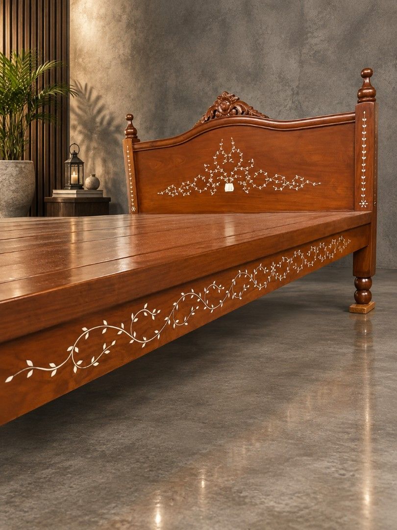 Ps3. DOUBLE SIZE BED- NARRA (Category: Bed Frames & Mattresses) located in Manila. Submitted by abachejohn85405 (Listing ID 1466770668, Image 3). Description: BEAUTIFUL DOUBLE SIZE BED * Vintage * Newly Refurbished * Ready to use * Narra wood Dimension: HBH-38.5 L-79.8 W-54 BH-16 Foam L-75 W-54 All in inches 🚛 We deliver NATIONWIDE at buyer's expense. ✅ Transportify/Lalamove ✅ Pambato & Moreta Shipping Lines ✅ Victory Liner Cargo ✅ Daily Overlan