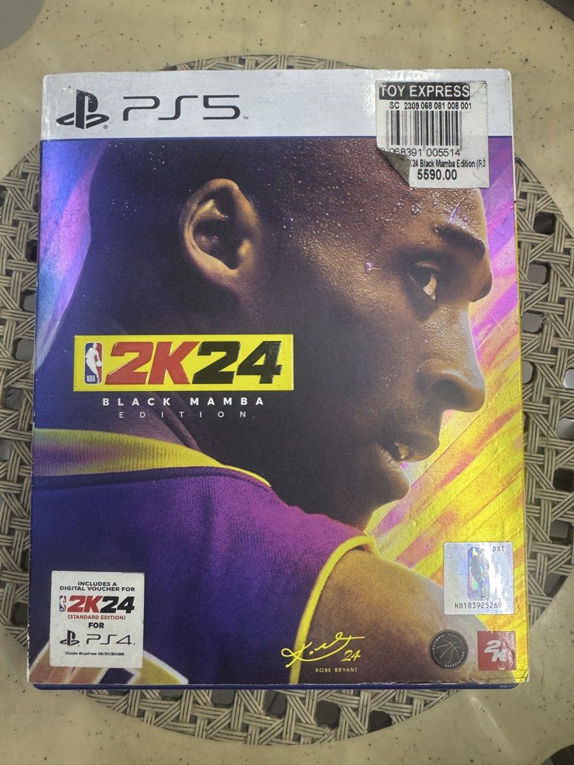 PS5 2k24 Mamba edition (Category: PlayStation) located in Quezon City. Submitted by error081gh (Listing ID 1466642947, Image 1). Description: Sale PS5 NBA 2K24 Black Mamba Edition - Includes game disc - No issue 99%Good condition Meet up place GH macdo area Only.