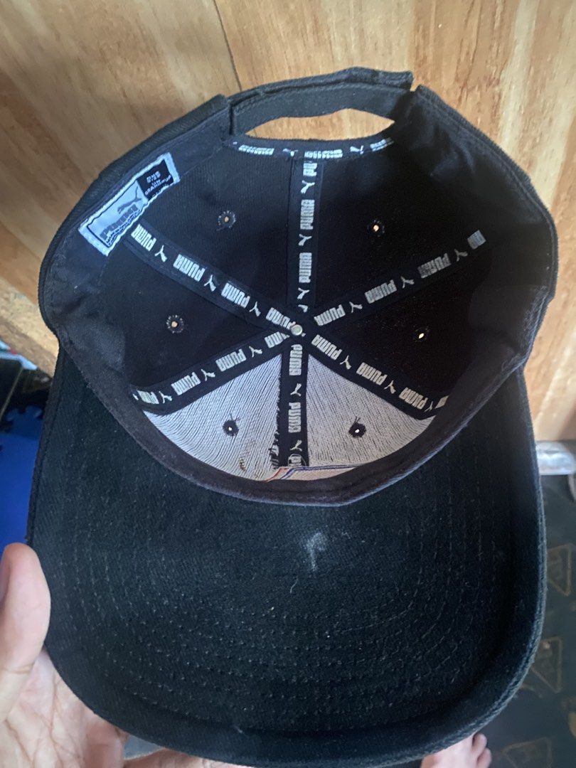 PUMA Cap (Category: Vests) located in Pasay City. Submitted by fittedhaven (Listing ID 1466567778, Image 2). Description: Side Branding: White embroidered Puma wordmark alongside the iconic leaping cat logo on the lower left panel..