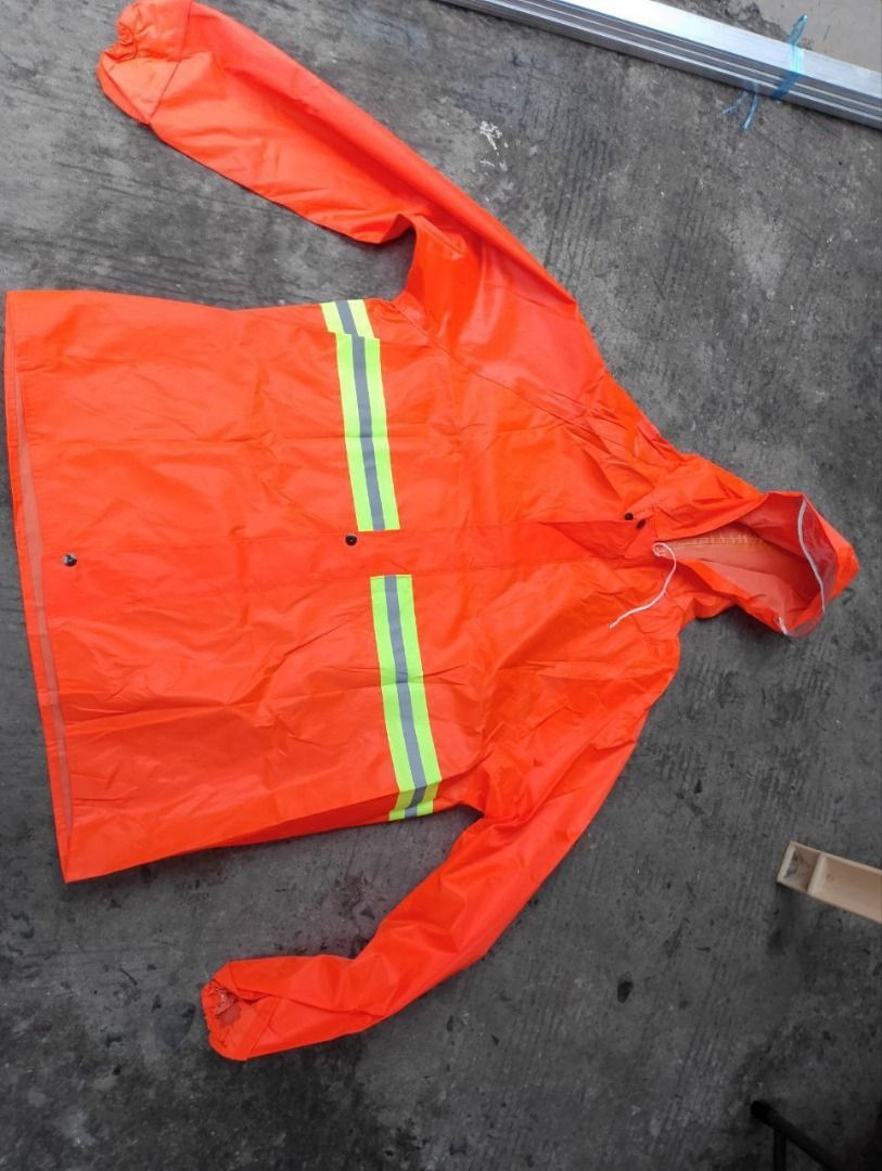 Raincoat w/ reflectorized Color: Orange (Category: Everything Else Others) located in Manila. Submitted by 09171479278_elsie. (Listing ID 1466648915, Image 2). Description: Raincoat w/ reflectorized Color: Orange.