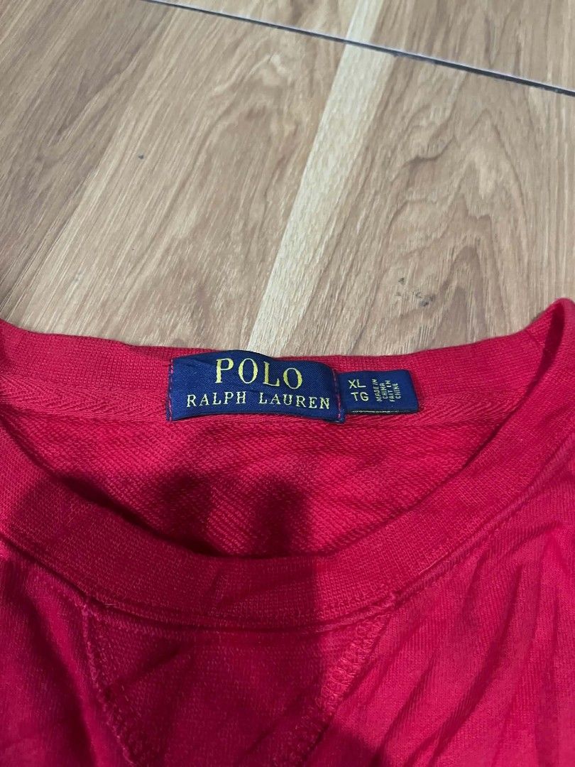 Ralph Lauren polo bear red sweatshirt (Category: Luxury Apparel) located in Bulacan. Submitted by nifftyythrifty (Listing ID 1466613793, Image 2). Description: Ralph Lauren polo bear red sweatshirt size XL.