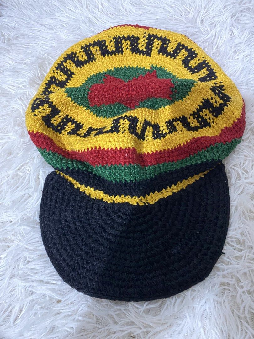 Rasta Crochet Visor Hat Jamaica Colors (Category: Caps & Hats) located in Dapitan. Submitted by jadecagatan_4255a7 (Listing ID 1466715923, Image 3). Description: - Handmade crochet visor hat - Vibrant red, yellow, green, and black colorway with a center star design - Slouchy beanie style body - Solid black stiff brim with a stylish yellow trim accent - Perfect for casual wear, festivals, and outdoor events - Comes from a smoke-free home.