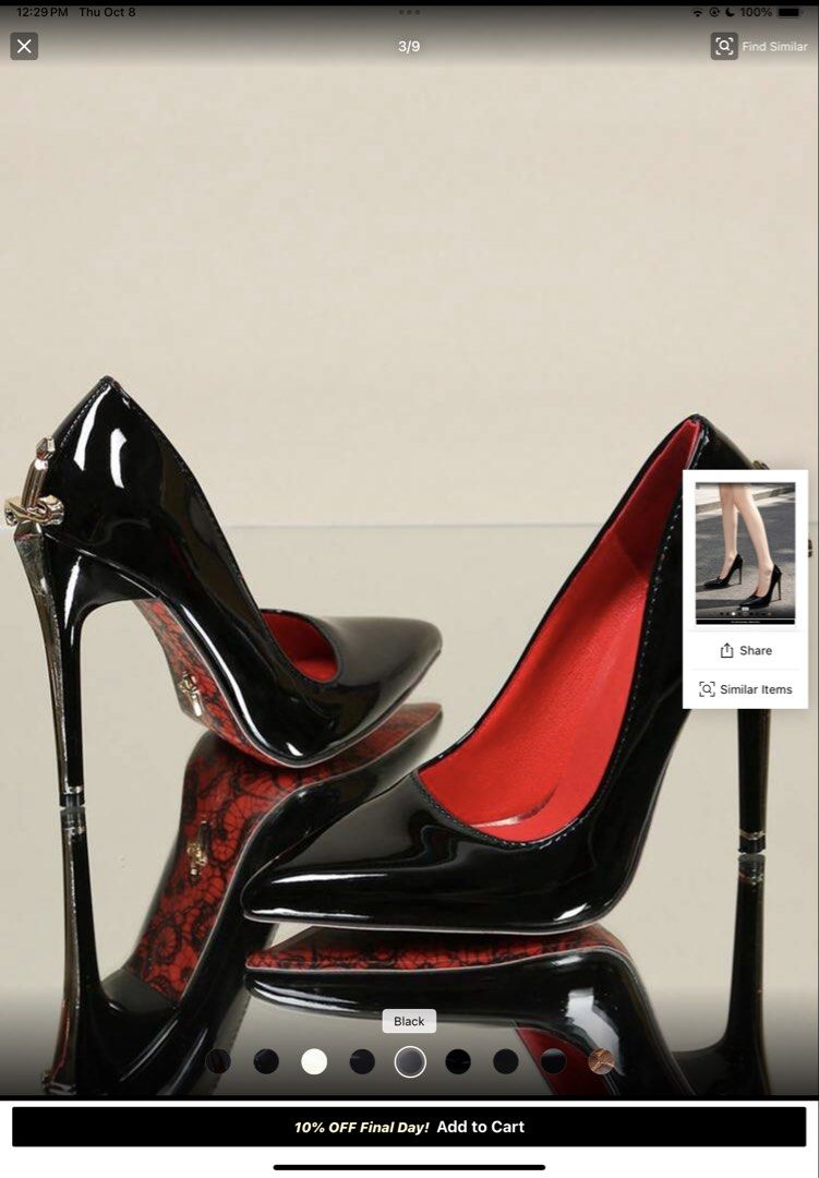 Red bottom heels once used only (Category: Heels) located in Baguio. Submitted by cloala (Listing ID 1466596366, Image 3). Description: Bought from $hien for 950+shipping Once used only for photoshoot Now selling for 800 Size 40-41 Baguio city loc, open for shipping .