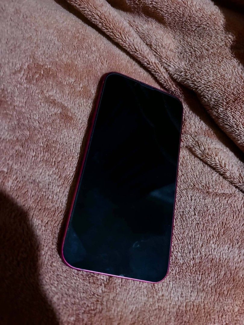 Red Iphone 14/128GB (Category: iPhone 14 Series) located in Pasig City. Submitted by andreanoreen (Listing ID 1466689615, Image 2). Description: For Sale Iphone 14 / 128GB Batt health: 100 % Condition: Good as new babae ang owner No charger/ Box (d mahanap) with case price: 22,000 (negotiable) RFS: nag upgrade ng phone will reset the phone once may kukuha na..