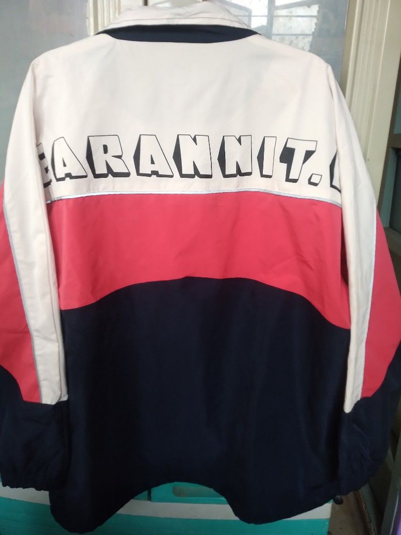 RED NAVY BLUE WHITE COLOR BLOCK REFLECTORIZED TRACK JACKET (Category: Coats, Jackets and Outerwear) located in Batangas. Submitted by designer.brands (Listing ID 1466565358, Image 2). Description: 💟 LIGHTWEIGHT 💟 REFLECTORIZED 💟 9/10 COLOR RATE 💟 DIMES: WIDTH - 22 ½ INCHES LENGTH - 25 INCHES 💟 ISSUE: SEE THE LAST PHOTO 💟 RFS: DECLUTTERING.