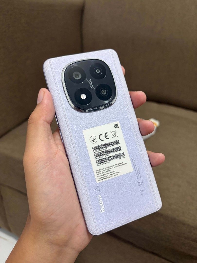 Redmi Note 14 Pro Plus 5G 512 gb (Category: Xiaomi) located in Rizal. Submitted by lawrencervra (Listing ID 1466730868, Image 2). Description: Redmi Note 14 Pro + 5G 12/512 open swap sa lower unit na may add good condition, still presentable issue: slight amoled faint marks, not noticeable. di nakaka apekto sa performance inclusions: unit, case & orig 120W adapter and cable san mateo rizal loc pickup or meetup.