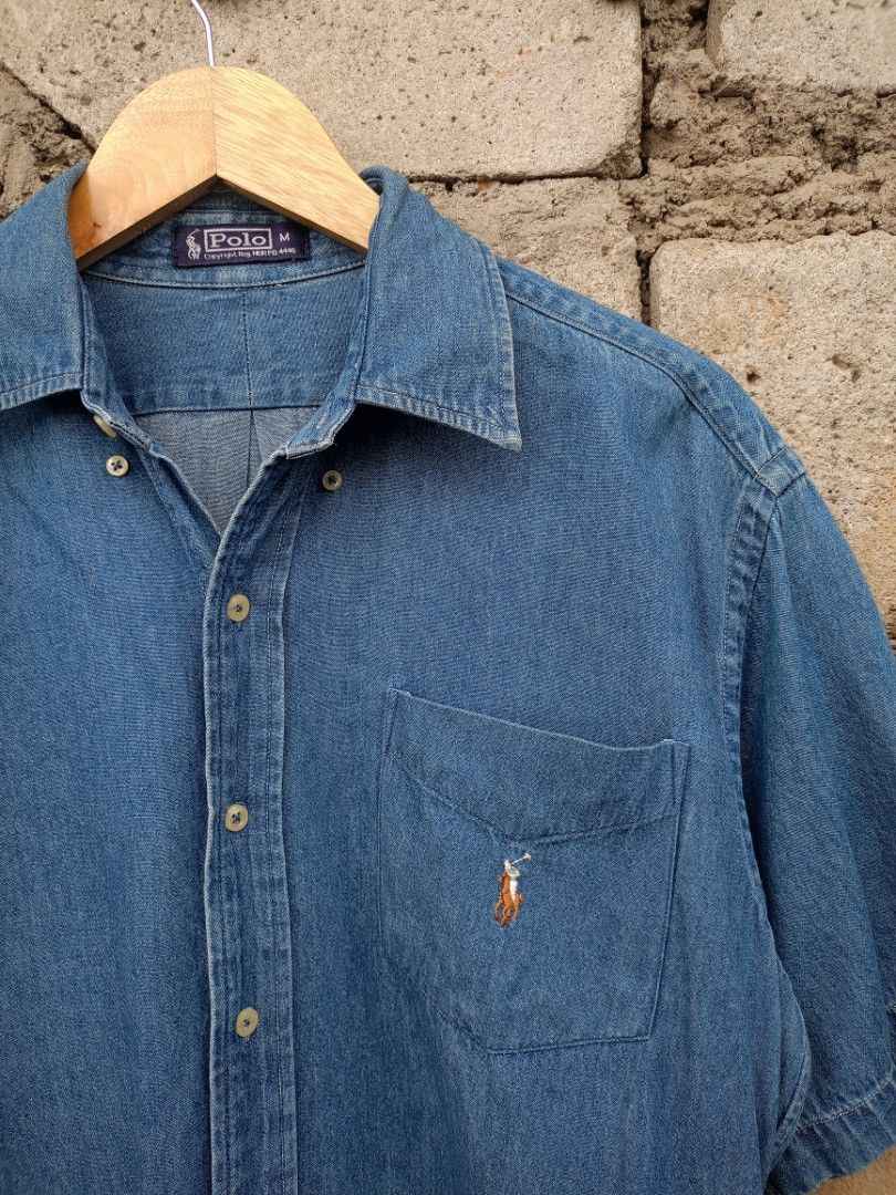 RL Denim Polo (Category: Tshirts & Polo Shirts ) located in Manila. Submitted by robco (Listing ID 1466565292, Image 2). Description: RL Denim Polo " Length in front - 32 in back - 33 Width - 23.5 Size - XL Color rate - 9.5 or better/10 Excellent Condition Issue - None MINE - 400 #ukayukay #ukayukayphilippines #bidding #Ralphlaurenpoloshirt.