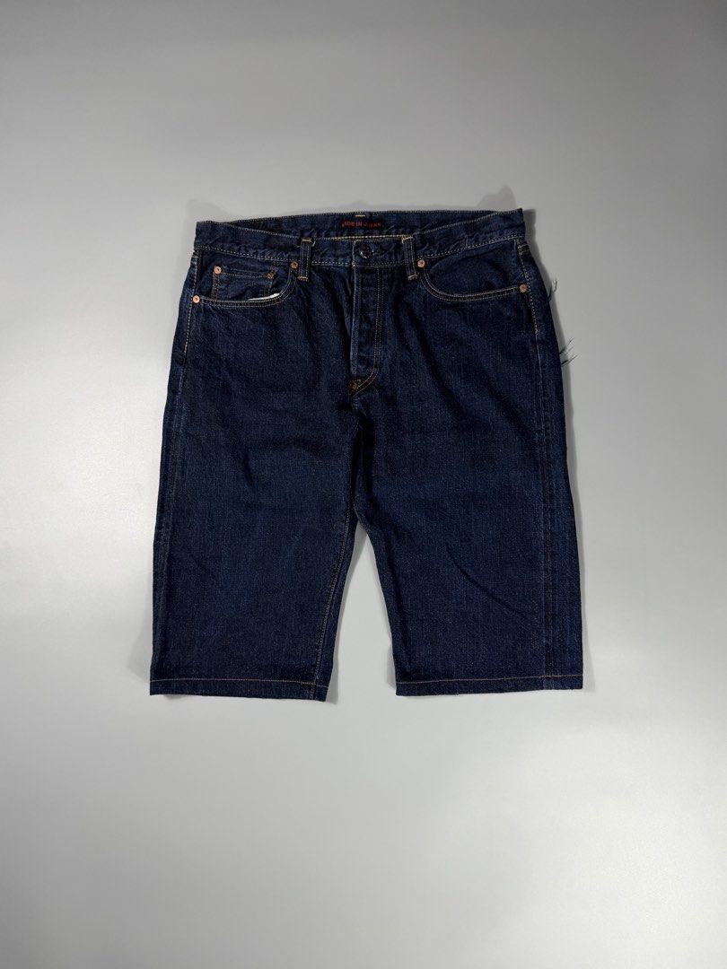 RMC Japan Embroid Patch Logo Pocket Denim Jorts (Category: Shorts) located in Manila. Submitted by whowearsstreetwear (Listing ID 1466749409, Image 2). Description: RMC Japan Embroid Patch Pocket Logo Denim Jorts - (measurements in inches) W - 32-34 L - 24 Leg Hole - 10 Condition: Excellent Flaw/s: none + shipping fee Location: Manila (Near UST).