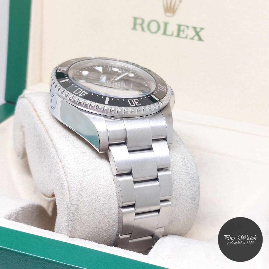 Rolex 44mm Ceramic Bezel Black Dial Sea Dweller "DEEPSEA" Date REF: 126660 (Box, Cert & Hang Tag-2020) (Category: Watches) located in Singapore. Submitted by pngwatchdealer (Listing ID 1466773739, Image 3). Description: [SPECIFICATIONS] **Watch comes in full option (Box, Cert & Hang Tag)** **Straight bracelet** **Full links** Brand: Rolex Model: Oyster Perpetual 44mm Black Sea Dweller DEEPSEA Date (REF: 126660)(AN)(20)(O) Movement: Automatic (Sel