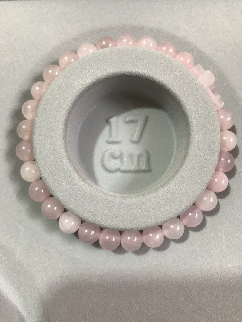 Rose Quartz Beaded Bracelet with Cross Charm (Category: Bracelets) located in Rizal. Submitted by willowbasketph (Listing ID 1466633244, Image 3). Description: 8mm Rose quarts with cross charm 17 cm bracelet.