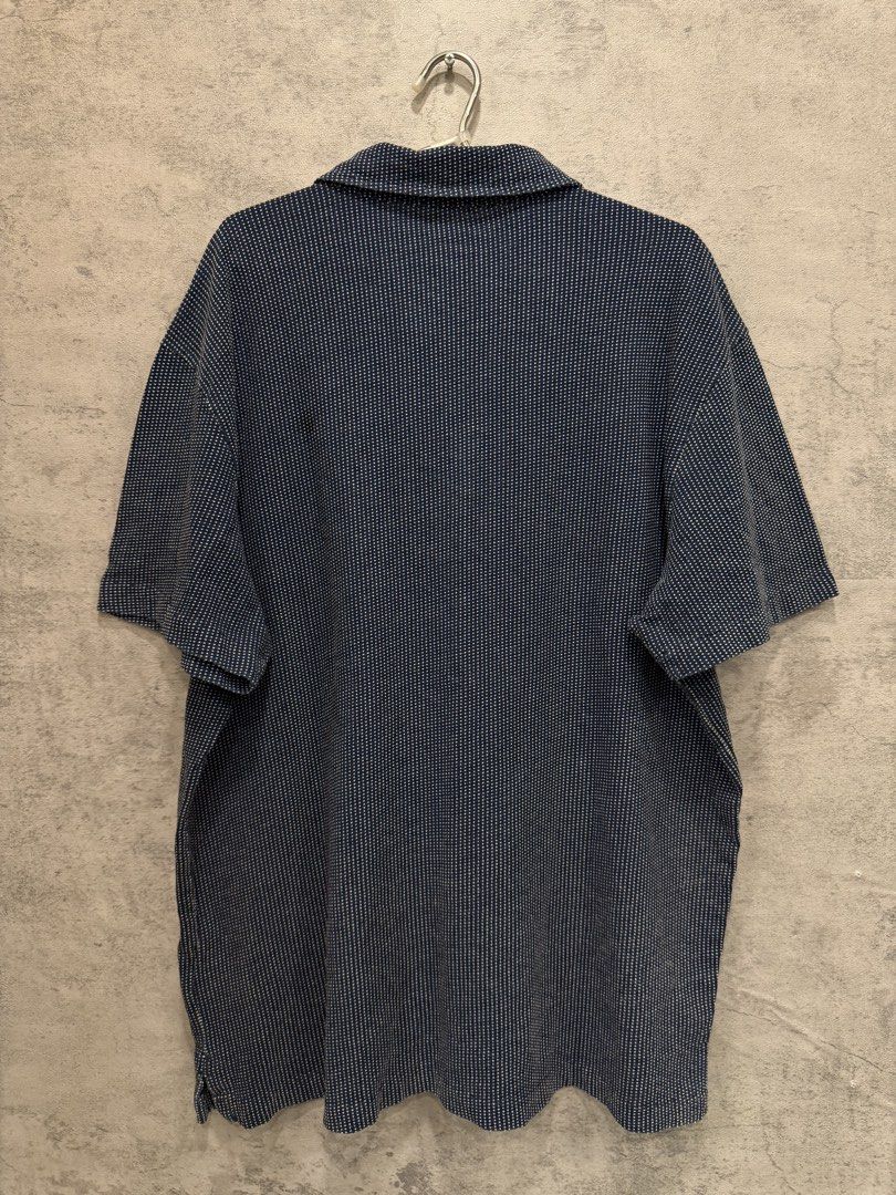 RRL - RL - INDIGO DYED MICRO-PATTERNED SHIRT (Category: Tshirts & Polo Shirts ) located in Makati City. Submitted by daboy_ (Listing ID 1466675061, Image 3). Description: Size: XXL Condition: 10/10 Made in: Philippines Material: 100% Cotton Dimensions Width: 24.5” Length: 30” Sleeves: 20.5” Shoulder: 9”.