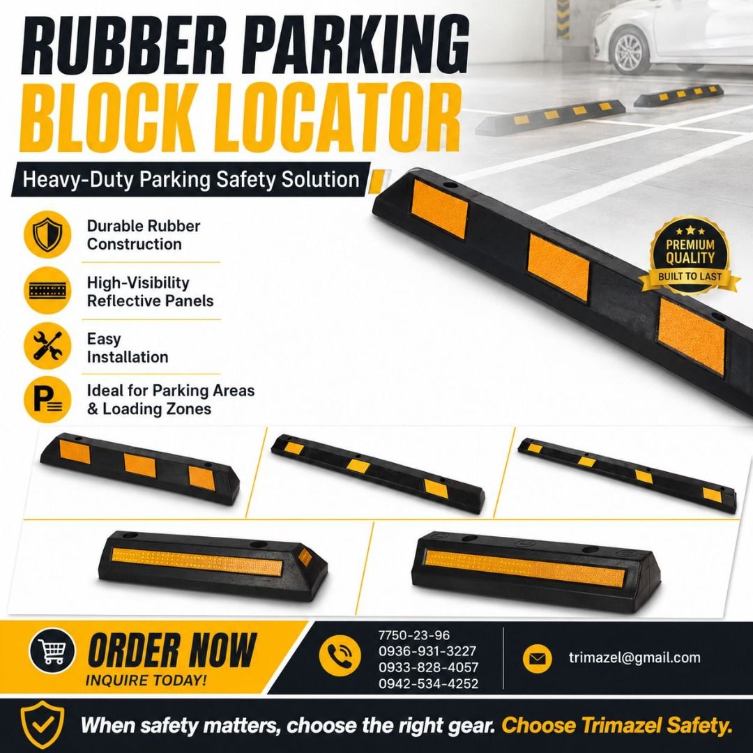 rubber parking block (Category: Looking For) located in Quezon City. Submitted by irishbayaban20 (Listing ID 1466565234, Image 1). Description: ✅ Guaranteed lowest price ✅ Quality products ✅ 100% LEGIT TRUSTED SUPPLIER! ✅ With Complete Legal Documents ✅ BIR Registered We Supply All Kinds Of PPE Supplies, Raincoat, Hard Hat, Cooler Box, Plastic Trash Bin, Road Barriers, Kayak Boats, Crystal Kayak, Traffic Cone, T-Bollards & All Kinds Of Safety Sho