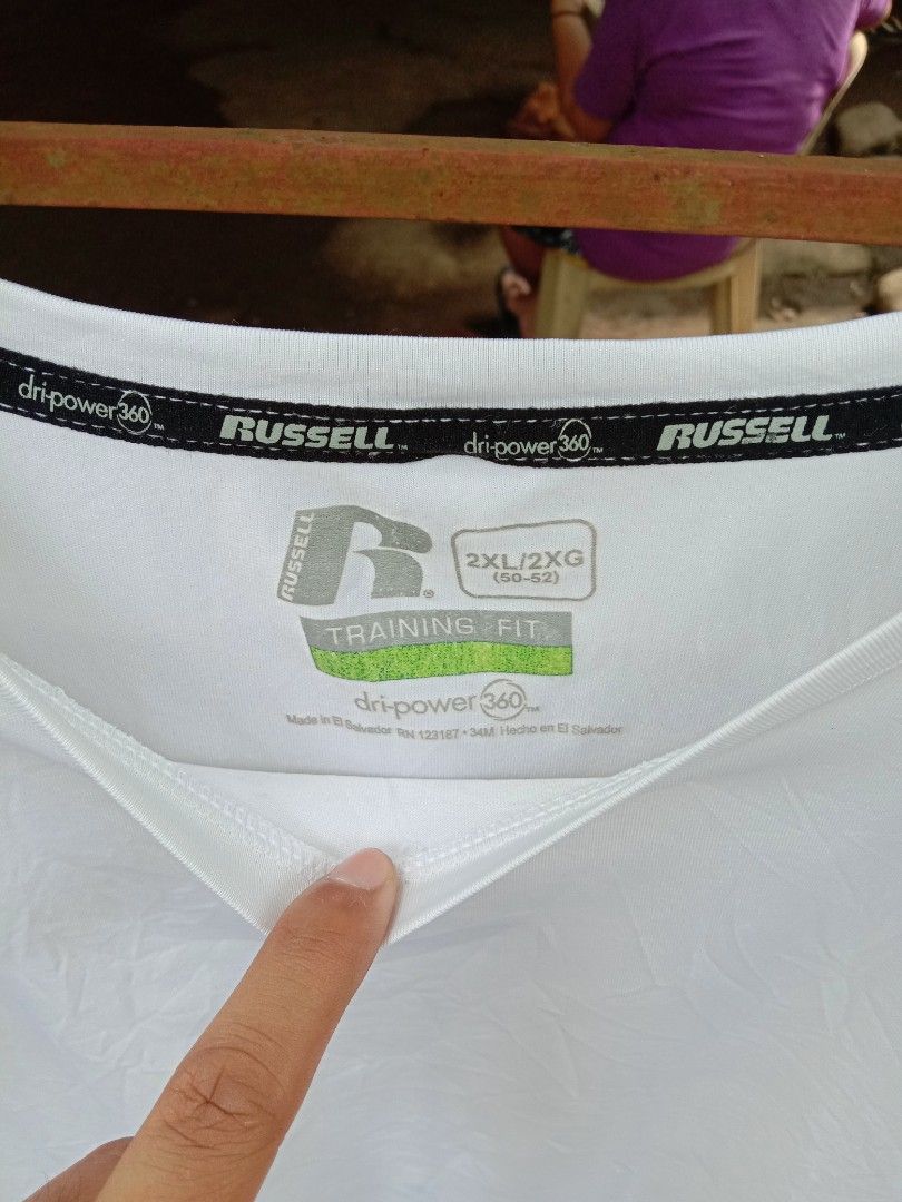 RUSSELL dri-fit shirt (Category: Tshirts & Polo Shirts ) located in Manila. Submitted by adinsthrift (Listing ID 1466618933, Image 2). Description: RUSSELL dri-fit shirt SIZE- 2XL L-31 W-26 10/10 CONDI 10/10 COLOR RATE NO ISSUE!.