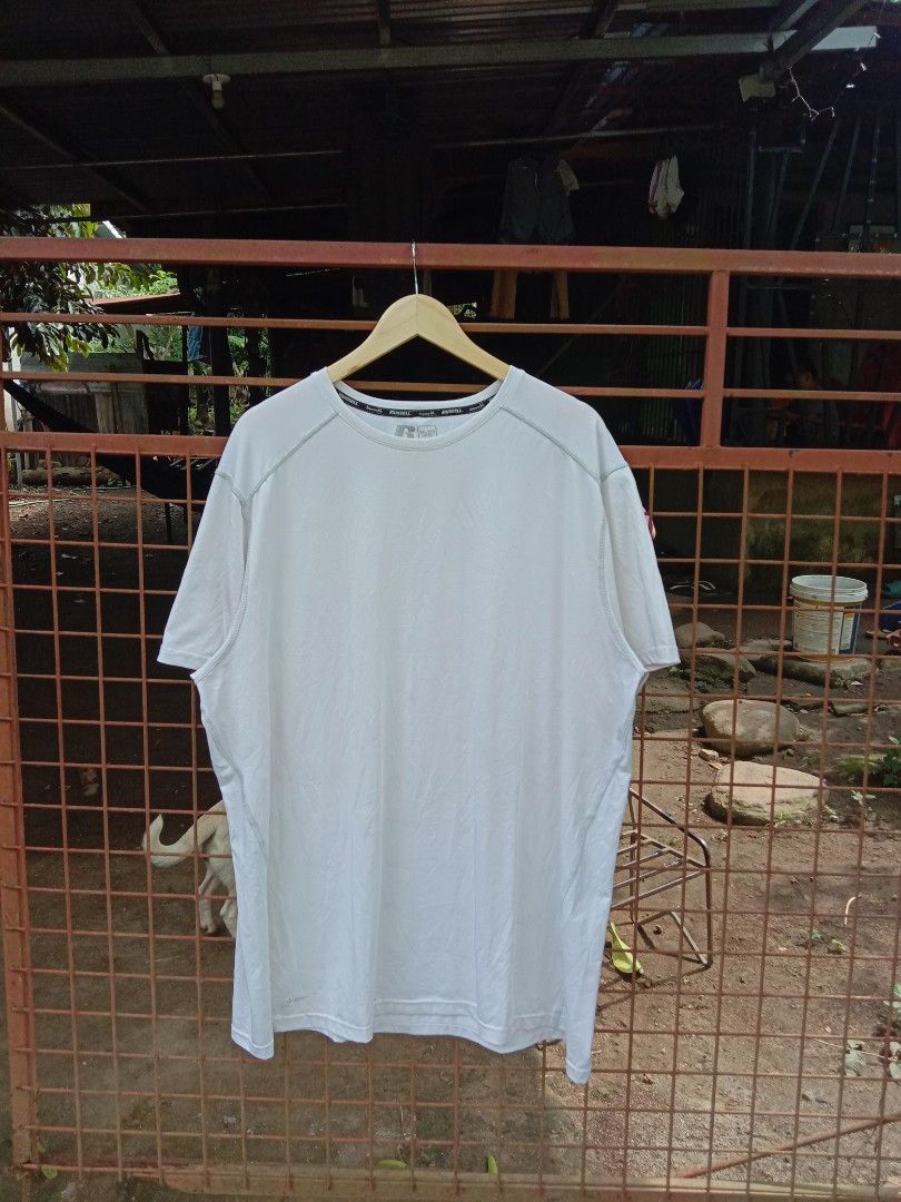 RUSSELL dri-fit shirt (Category: Tshirts & Polo Shirts ) located in Manila. Submitted by adinsthrift (Listing ID 1466618933, Image 1). Description: RUSSELL dri-fit shirt SIZE- 2XL L-31 W-26 10/10 CONDI 10/10 COLOR RATE NO ISSUE!.