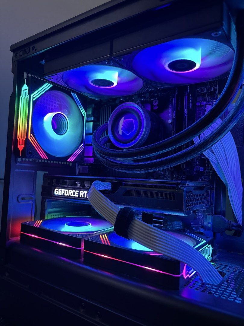 RYZEN GAMING PC (Category: Desktops) located in Paranaque City. Submitted by reppyj (Listing ID 1466596752, Image 3). Description: Specs • Ryzen 5 5600X • MSI B550M PRO-VDH WIFI • GeForce RTX 3060 12GB • **16GB DDR4 RAM 3200Mhz** • **512GB NVMe SSD** • ID-COOLING AIO • Cooler Master 850W Modular PSU • Tecware Timber M Case 8 Fans including exhaust on AIO BASE PRICE — ₱42,999 **UPGRADE OPTIONS:** ➕ **32GB RAM (2×16GB)** — **+₱4,500** ➕ **1TB NVMe 