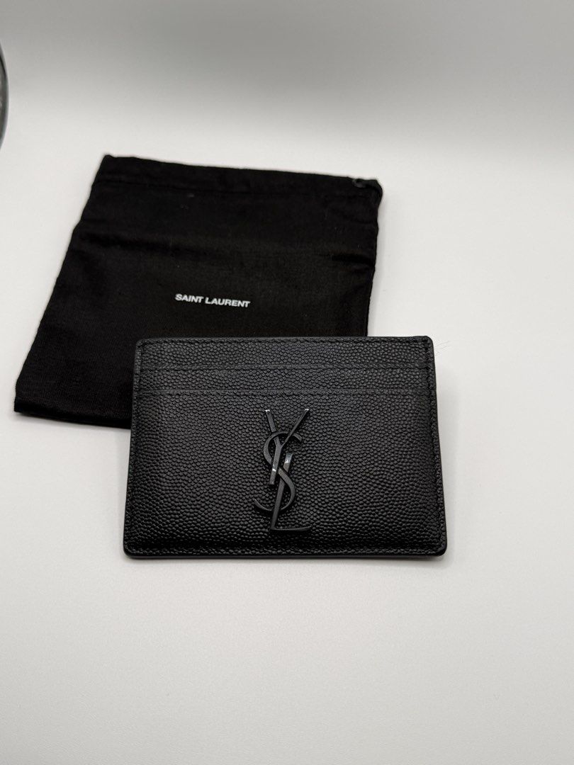 Saint Laurent YSL Monogram Black Card Holder (Category: Luxury Bags & Wallets) located in Quezon City. Submitted by crsq_shop (Listing ID 1466770833, Image 1). Description: ✨ PRELOVED SAINT LAURENT CASSANDRE CARD CASE ✨ Timeless elegance in Grain de Poudre leather. 🖤 • Grain de Poudre Leather • Preloved 💰 ₱14,000 📩 DM for inquiries. Disclaimer: CRSQ_Shop is not associated nor affiliated with any of the brands posted. #CRSQLuxury #CRSQShop.