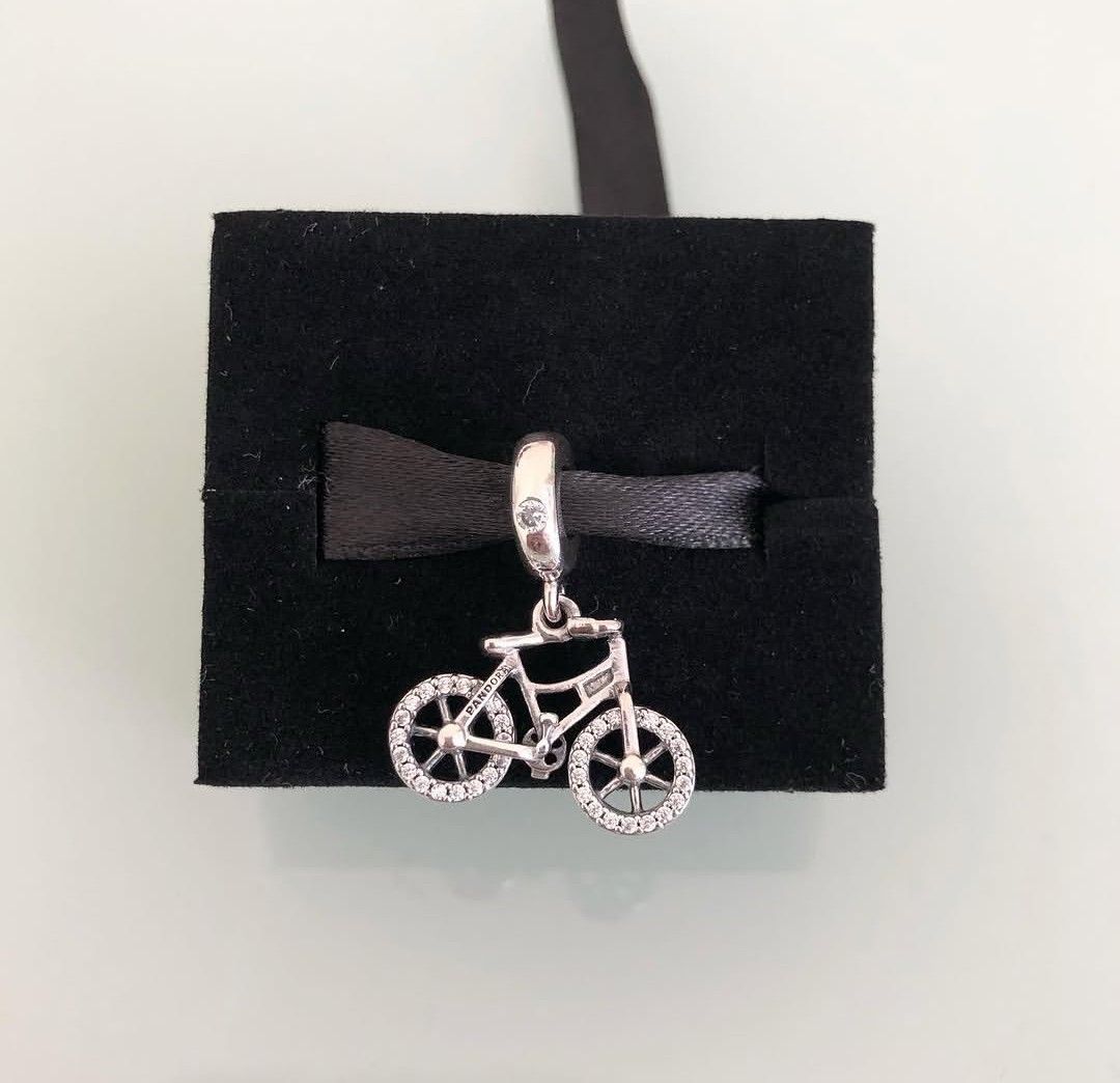 SALE❗Pandora Bicycle Dangle Charm (Category: Charms) located in Manila. Submitted by badaloves_u (Listing ID 1466713156, Image 1). Description: - 💯 Authentic Pandora with Authenticity ALE marks - FREE Box and Paper bag 🛍️ - ✨ FREE Cleaning to any Pandora Store 🛵 LALAMOVE courier for same day delivery 🚚 J&T provincial courier.