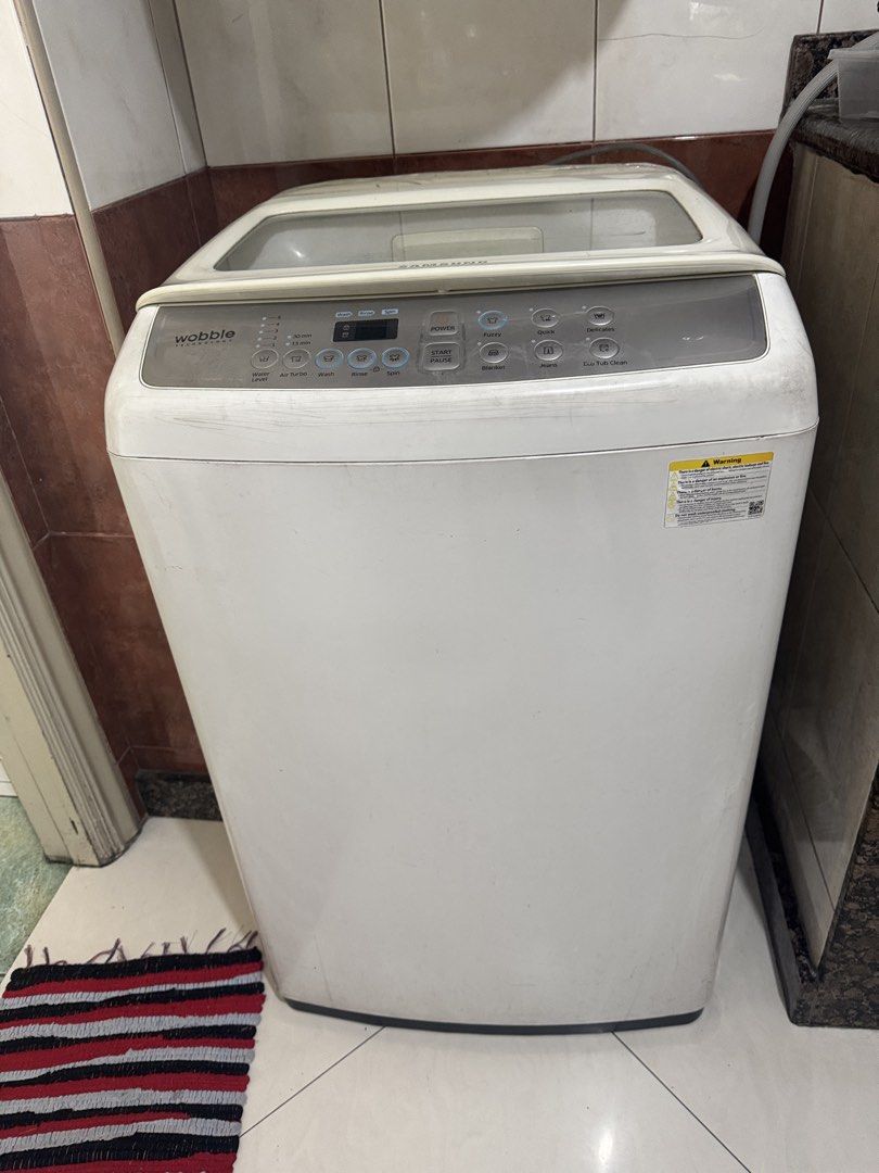 Samsung Wobble Technology 6.5kg Top Load Washing Machine (Category: Washing Machines and Dryers) located in Manila. Submitted by cleverwolf.b19493 (Listing ID 1466620647, Image 2). Description: - Brand: Samsung - Capacity: 6.5kg top load - Technology: Wobble technology for gentle yet thorough cleaning - Wash Cycles: Fuzzy, quick, delicates, blanket, jeans, and eco tub clean - Features: Digital control panel, adjustable water levels, and air turbo