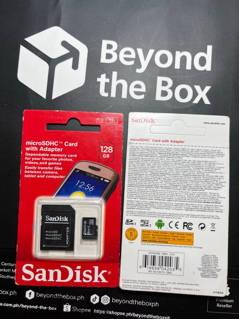 SanDisk 128GB SD Card Memory Card-for files only (Category: Hard Disks & Thumbdrives) located in Manila. Submitted by jmph_ (Listing ID 1466735362, Image 1). Description: SanDisk 128GB SD Card Memory Card ✔️ SanDisk 128GB ✔️ Reliable storage for your files ✔️ Perfect for files media tablets, and other compatible devices ✔️ Great for photos, videos, documents, and more ✔️ Compact and easy to carry ✔️ Ready to use 📦 Available on-hand 📩 PM for ord