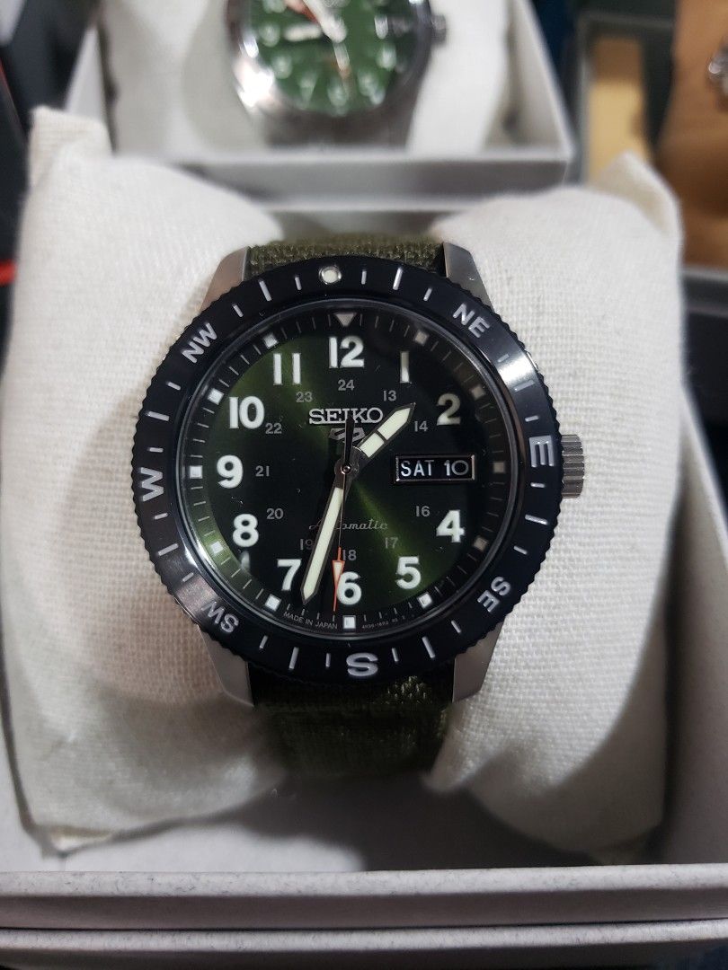Seiko HDB008J (Category: Men's Watches) located in Manila. Submitted by aziraag (Listing ID 1464845519, Image 2). Description: ***** Japan New Release ***** Seiko 5 Sports Field Series HDB008J ( Brand New!) JDM Unit (Made In Japan)🇯🇵 Mall Price : 27,500 for NON-JDM model My Price : 22,980 Only! Caliber 4R36 Automatic + manual winding 24 Jewels Approx. 41 hours Power reserve Accuracy :+ 45 / -35 seconds per day Day & date, hacking/stop-seconds C