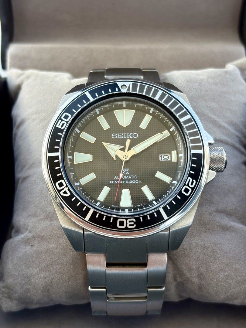 Seiko Prospex Samurai Black (SRPB51) (Category: Men's Watches) located in Dumaguete. Submitted by aszkicker02 (Listing ID 1466609713, Image 2). Description: FOR SALE TIMELESS PIECE❗️ Seiko Prospex Samurai Black (SRPB51) 4R35 caliber | automatic and hand-winding 200 meter water resist 43.8mm case size Watch and Box only Preloved original SRP: 38k❌(discontinued) 🏷️14.5k only✅ #LuMaraCollections #watches #WatchNow #WatchThis #WatchParty.