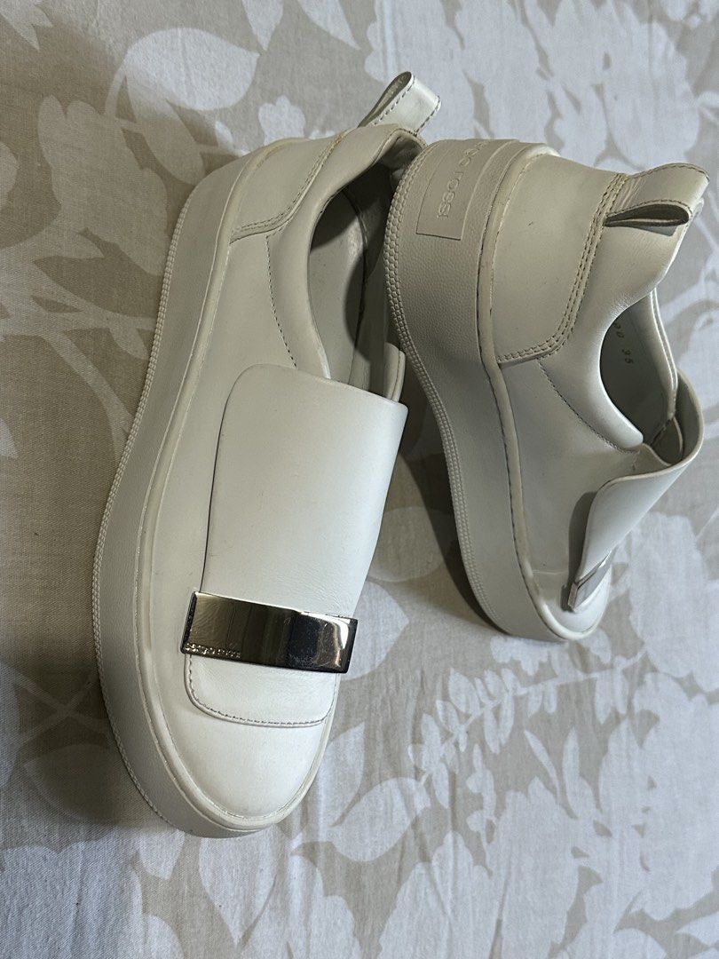 Sergio rossi 35 (Category: Sneakers) located in Angeles City. Submitted by goodbuysathome (Listing ID 1466772182, Image 1). Description: Sergio rossi blair slip on white Size 35 Measurements on photos npo New without tag snukat lang po No box na Slight nego lng po Add sf 74 Gcash payment.