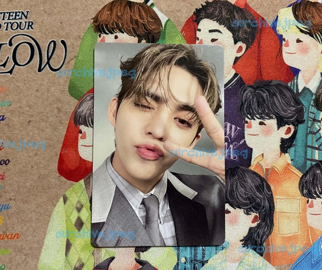 SEVENTEEN Right Here (Here Version) s.coups Seungcheol Photocard (Category: K-Wave Merchandise) located in Marikina City. Submitted by ourchive.jpeg (Listing ID 1466678219, Image 1). Description: - S.Coups Photocard Official Seventeen is Right Here - Condition: very good, pull-to-sleeve, clean surface with no scratches or bends - Shipping: Packed securely with cardboard and toploader.