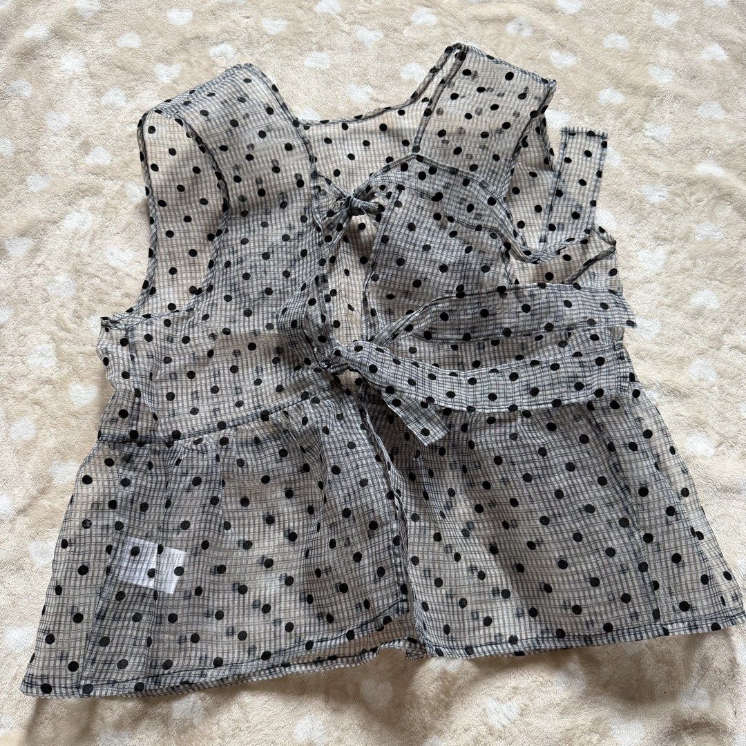 sheer polka dots top (Category: Sleeveless) located in Manila. Submitted by shefindshope (Listing ID 1466625913, Image 2). Description: .